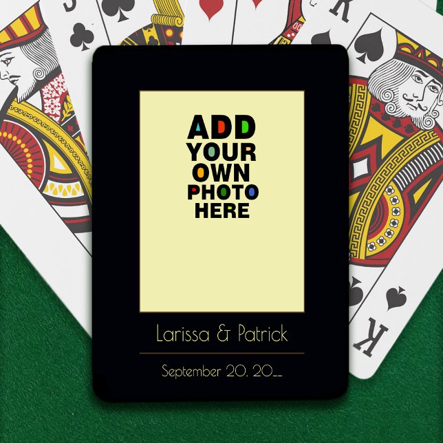 Photo Keepsake and Wedding Date Custom Playing Cards (Creator Uploaded)