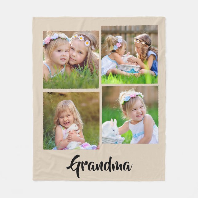 Photo Keepsake Blanket for Grandma (Front)