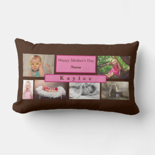 Photo Keepsake Personalise Collage Mothers Day Lumbar Cushion