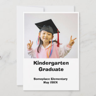 Photo Kindergarten Graduation  Announcement