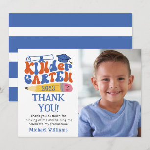 Photo Kindergarten Graduation Thank You Card