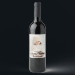 Photo label overlay fancy Merry Christmas<br><div class="desc">TRENDY CHRISTMAS GIFT idea: purchase your favourite wine bottles and personalise them with your custom photo label! Just add your own photo and adjust the text.</div>