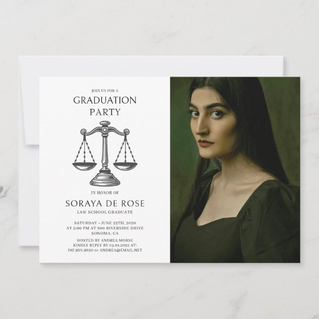 Photo Law Graduate Invitation (Front)