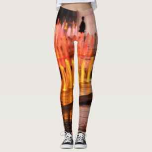 Photo leggings, outline man leggings