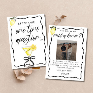 Photo Lemon Martini Maid of Honor Proposal Card