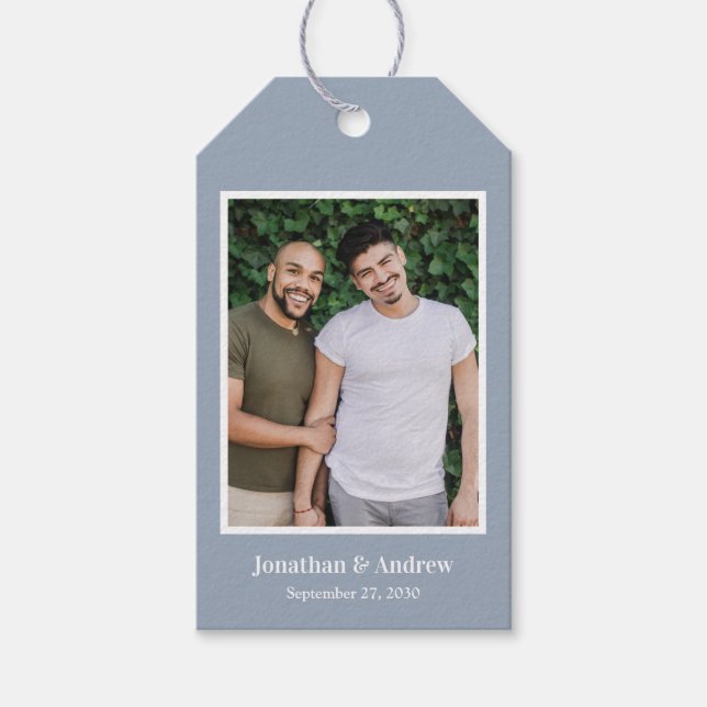 Photo LGBTQ Wedding Gift Tag (Front)