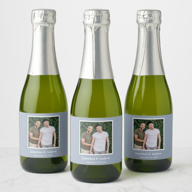 Photo LGBTQ Wedding Sparkling Wine Label (Bottles)