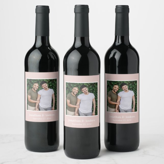 Photo LGBTQ Wedding Wine Label (Bottles)