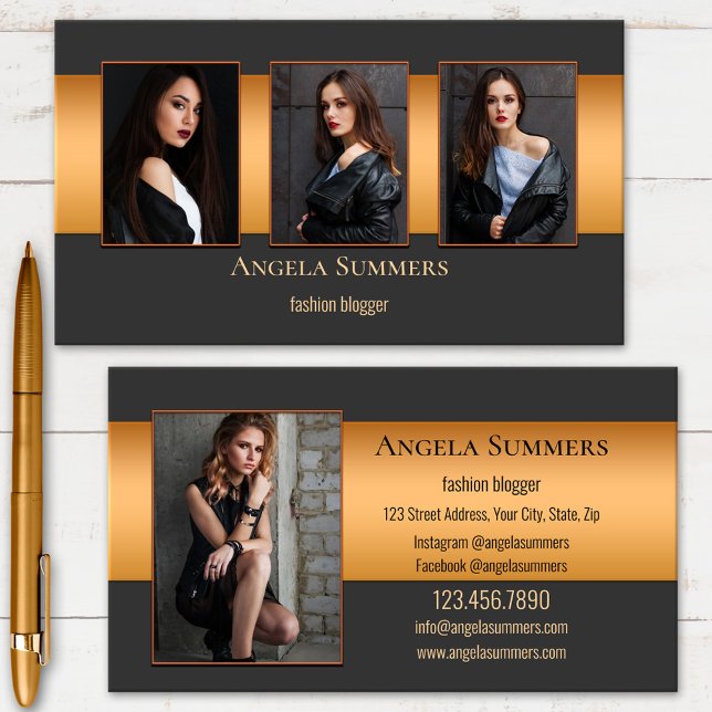 Photo Lifestyle Portfolio Fashion Business Card (Creator Uploaded)