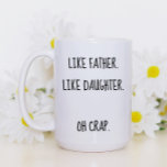 Photo Like Father Like daughter/son Family photo Coffee Mug<br><div class="desc">Capture the heartwarming bond between fathers and daughters with our personalised ‘Like Father,  Like Daughter’ coffee mug. Customise it by adding your favourite family photo,  creating a unique keepsake that celebrates love and memories. Perfect for Father’s Day,  birthdays,  or any occasion. Cheers to family moments!</div>