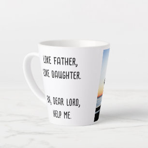 Photo Like Father Like Daughter Son Personalised Latte Mug