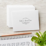 Photo Lined Elegant Pre-Addressed Quinceanera RSVP Envelope<br><div class="desc">Add a stylish personalised touch to a quinceanera invitation suite with chic photo-lined pre-addressed RSVP envelopes. The picture and all wording on this template are simple to customise. The modern black and white design features trendy handwritten script names, elegant classic typography address and one photo of your choice printed as...</div>