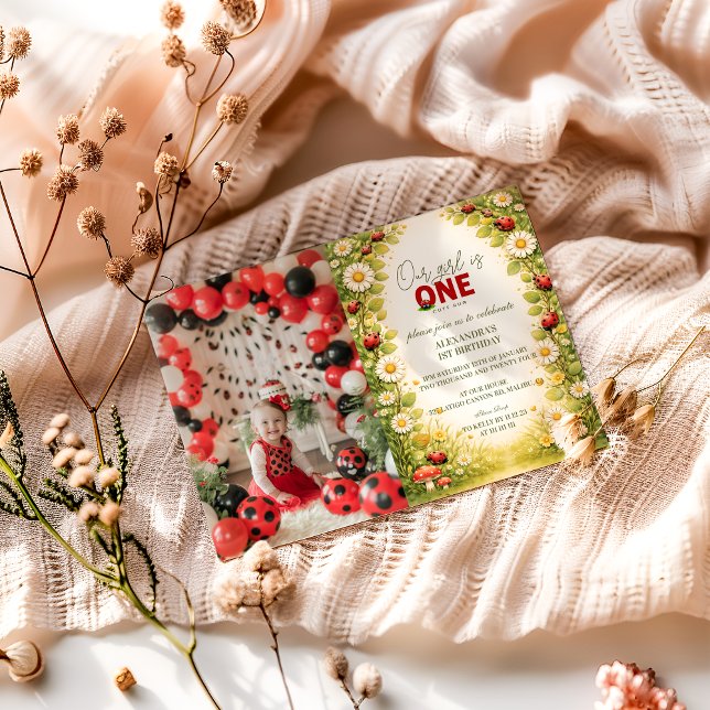 Photo Little Meadow Lady Turns One Invitation (Creator Uploaded)