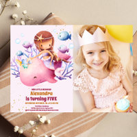 Photo Little Mermaid Girl Birthday Party