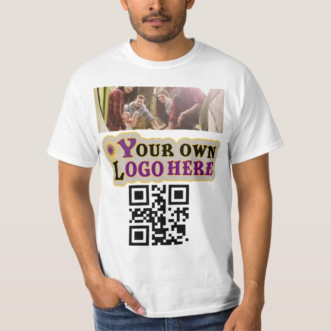 Photo logo and QR code T-Shirt (Front)