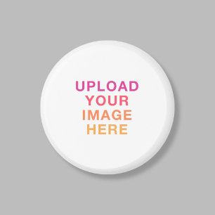 Photo Logo Business Simple Template White Magnet