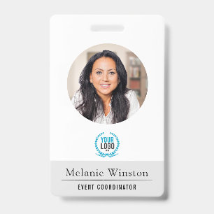 Photo   Logo Professional Office   Light Grey ID Badge