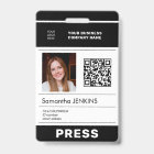Photo logo QR CODE press pass ID