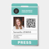 Photo logo QR CODE press pass ID