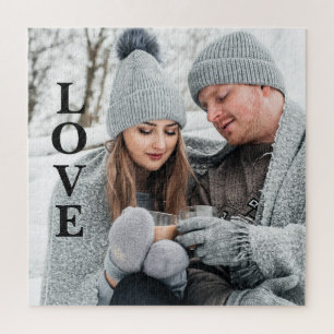 Photo LOVE Typography Keepsake Jigsaw Puzzle