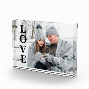 Photo LOVE Typography Keepsake Photo Block