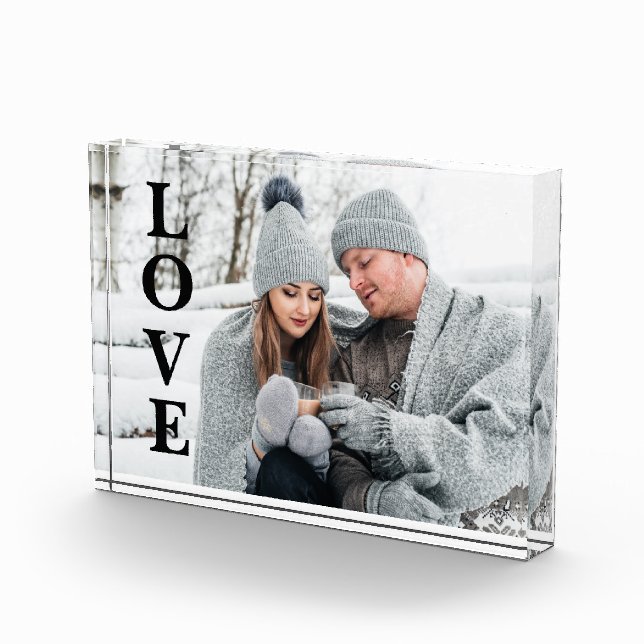Photo LOVE Typography Keepsake Photo Block (Right)