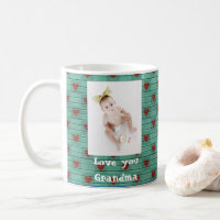 Photo Love You Grandma Custom Rustic Wood Heart