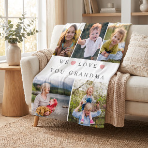 Photo Love You Grandma Fleece Blanket