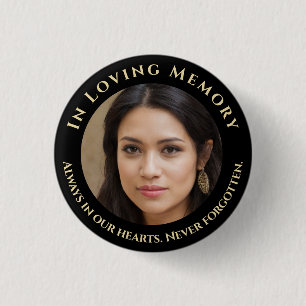 Photo Loving Memory  3 Cm Round Badge