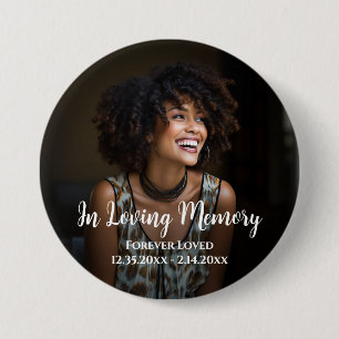 Photo Loving Memory 7.5 Cm Round Badge