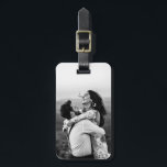 Photo Luggage Tag<br><div class="desc">Photo on the front with your address on the back with elegant circular format with monogram</div>