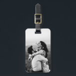 Photo Luggage Tag<br><div class="desc">Photo on the front with your address on the back with elegant circular format with monogram</div>