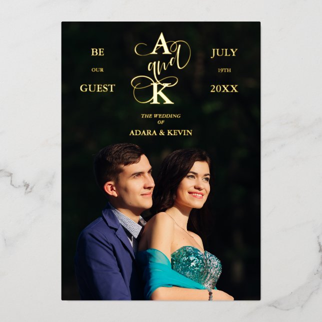 Photo Luxury Real Golden Fancy Calligraphy (Front)