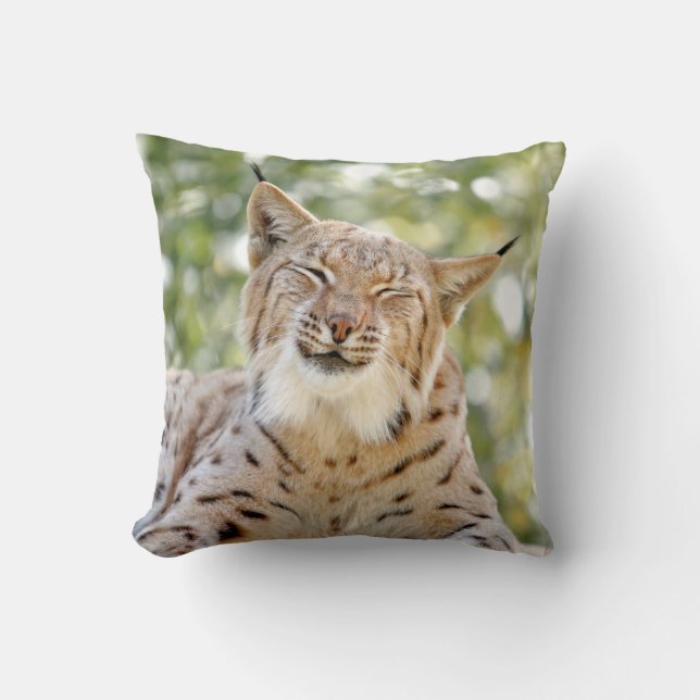 Photo lynx , cat , animals . throw pillow (Front)