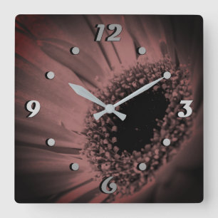Photo, macro square wall clock