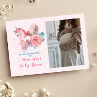 Photo Magical Unicorn Rainbow Baby Shower