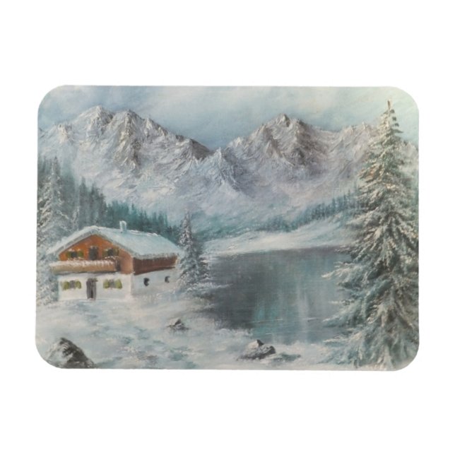 Photo Magnet Ann Hayes Painting Bavarian SnowDream (Horizontal)