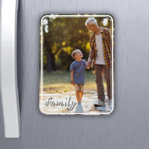 Photo Magnet with Custom Photo and Text