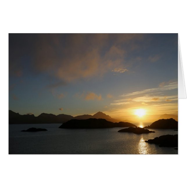 Photo Map Sunset in Mortsund (Front Horizontal)