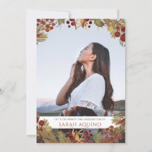 Photo Mature Woman Graduation Party Invitation