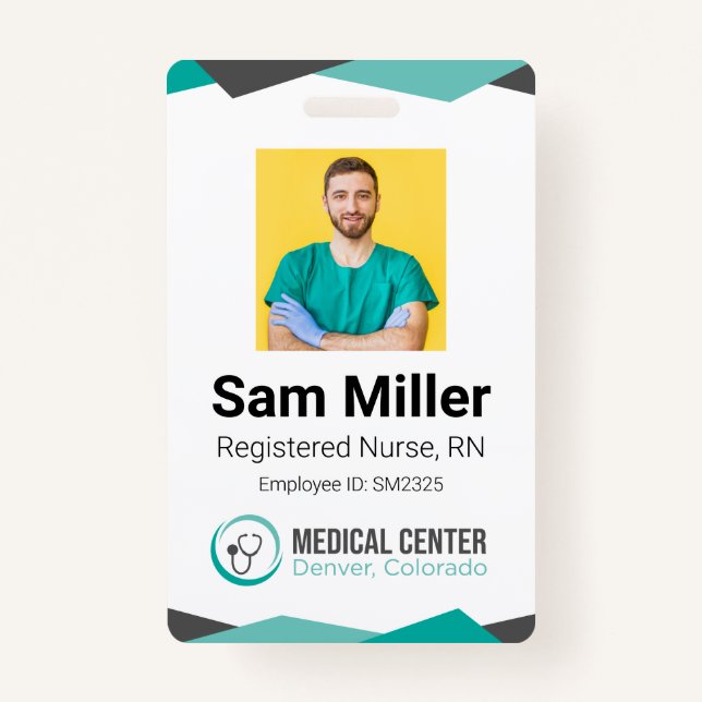 Photo Medical Office ID Badge (Front)