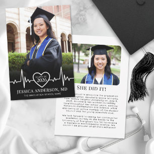 Photo Medical School Graduation Announcement