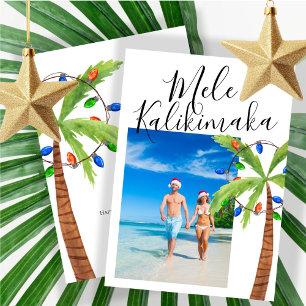 Photo Mele Kalikimaka Personalised Christmas Holiday Card