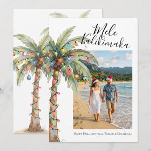Photo Mele Kalikimaka Personalised Christmas Holiday Card