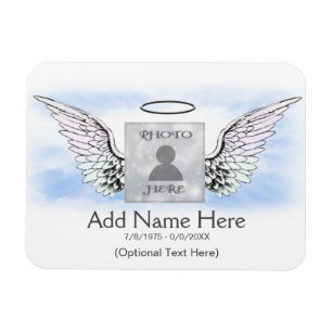 Photo Memorial Angel Wings Magnet