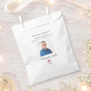 Photo Memorial Echinacea Seed Funeral Favour Bag