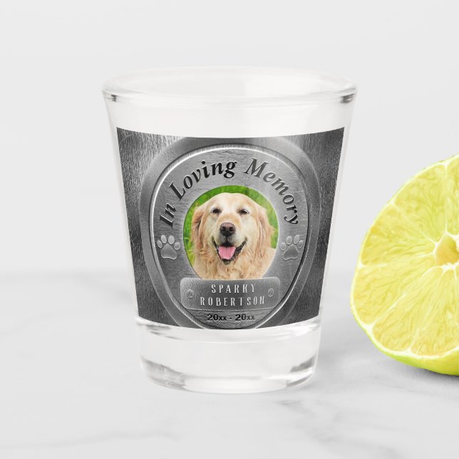Photo Memorial for Pet Shot Glass (Front)