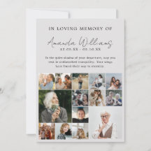 Photo Memorial Funeral - 15 Photo Collage