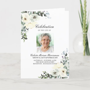 Photo Memorial Funeral Celebration of Life Program