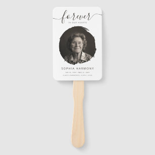 Photo Memorial Funeral Forever in Our Hearts Hand Fan